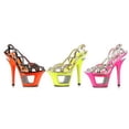 thumbnail image 2 of 604-ISLA 6" Heel Neon Cut Out Platform Sandal, 2 of 2