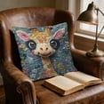 thumbnail image 5 of Nkmbld Throw Pillow Covers 18x18, Cute Animals Decorative Cushion Case with Hidden Zipper, Polyester Linen Pillowcase for Couch Sofa Room Home Decor, 5 of 8