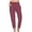 *Wine, variant on VBVC Women's Linen-Cotton Cropped Pants,Straight Legs Capri Trousers For Women,Ladies Drawstring Jogger with Pockets,Wine,Size L