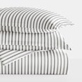 thumbnail image 6 of Duvet Cover Set - Ultra Soft & Breathable - Gray Vertical Dreams Striped for King Size Bedding by Comfort Canopy, 6 of 15
