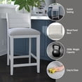 thumbnail image 4 of Hillsdale Furniture Fowler Wood Counter Height Stool, Sea White, 4 of 14