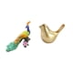 thumbnail image 1 of Escultura De Pavo Real Con Pájaros Dorados, Figura Decorativa Para Jardín, Artesanía, Estatua, Decoración Moderna Para El Hogar, Patio, Escritorio, Oficina, Repisa, Sala De Estar, Regalos, 1 of 8