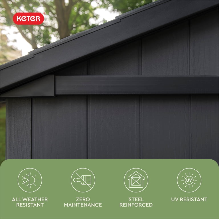 Keter Newton Plus 7.5x15 ft. Durable Resin Outdoor Storage Shed