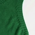 thumbnail image 6 of Jackets For Women Cozy Pocket Sweater Vest Sleeveless V Neck Loose Knit Casual Flattering Top Blended Fabric Blending Shirts Outerwear Vests 1Pc Green 4Xl Fall Jackets For Women 2025, 6 of 9