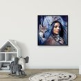 thumbnail image 2 of Figura de pintura de diamante Chica lobo 5D Diamante de imitación redondo completo FLhrweasw Nuevo, 2 of 9