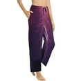 thumbnail image 2 of Sigee Thunderstorm Violet Purple Print Women's Soft Pajama Pants - Breathable and Comfortable Lounge Sleep Bottoms with Elastic Waistband and Pockets-X-Large, 2 of 9