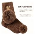 thumbnail image 2 of 5 Pack Warm Fuzzy Cozy Socks for Women,Slipper Fluffy Comfy Plush Warm Winter Sleep Home Soft Socks, 2 of 7