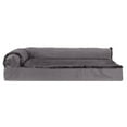 thumbnail image 6 of FurHaven Pet Products Plush & Velvet Deluxe Chaise Lounge Cooling Gel Memory Foam Sofa Pet Bed for Dogs & Cats - Platinum Gray, Medium, 6 of 12