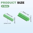thumbnail image 2 of Uxcell 4 Set 12 Pin 3.81mm Pitch PCB Mount Screw Terminal Block Connector, Right Angle Pluggable Phoenix Plug for DIY Electronics Audio Power Modules 26-16AWG Cable, 2 of 7