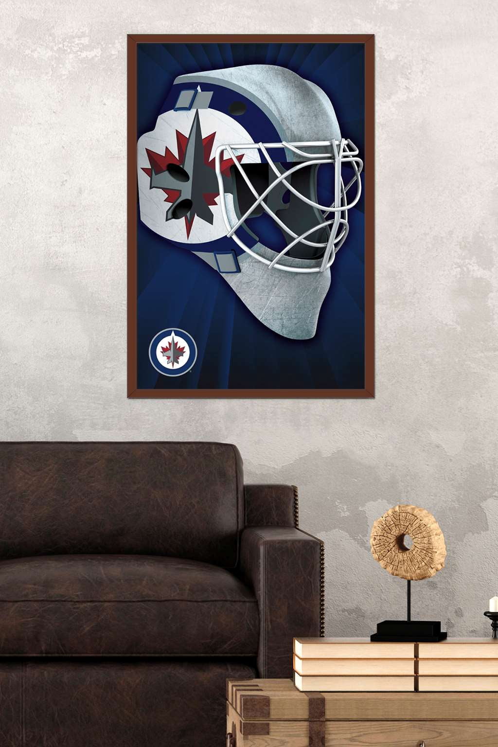 NHL Winnipeg Jets - Mask 16 Wall Poster, 22.375" x 34", Framed