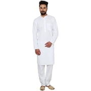 Royal Mens White Pure Cotton Kurta Pyjama