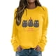 thumbnail image 1 of Gibobby Sudaderas Navideñas para Mujeres Suéter casual navideño de manga larga con cuello redondo y hombros descubiertos con lindo estampado de y bombilla para mujer(Amarillo,G), 1 of 4