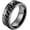 Black, variant on Men's 8MM Stainless Steel Chain Spinner Ring Band with Viking Rune Odin Norse Text Jewelry