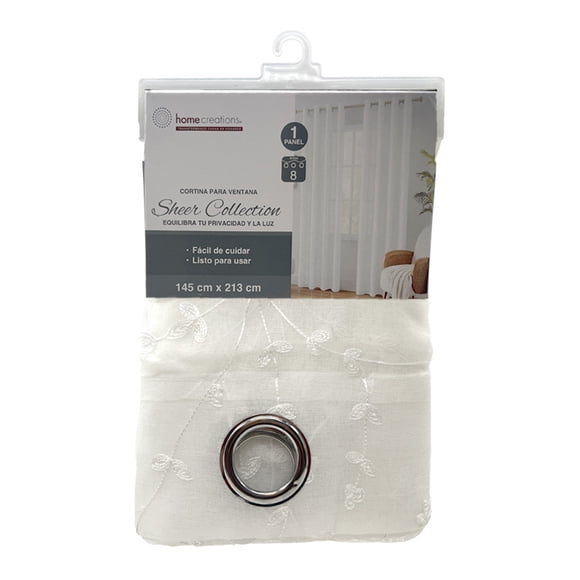 Cortina para Ventana Homecreations Bordada Bl