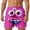 18-Hot Pink, variant on ibiyuan Cute 3d Cartoon Face Swim Trunks Men Elastic Waist Bathing Suit Quickdry Drawstring Waist Beach Surf Swimwear Mens Shorts