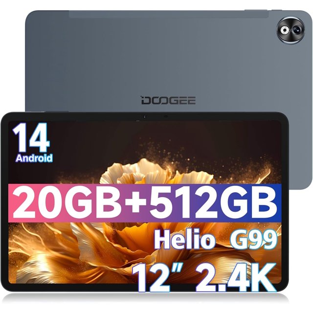 Tablet DOOGEE T40 PRO de 12 pulgadas, 20 GB de RAM, 512 GB de ROM, 10800 mAh