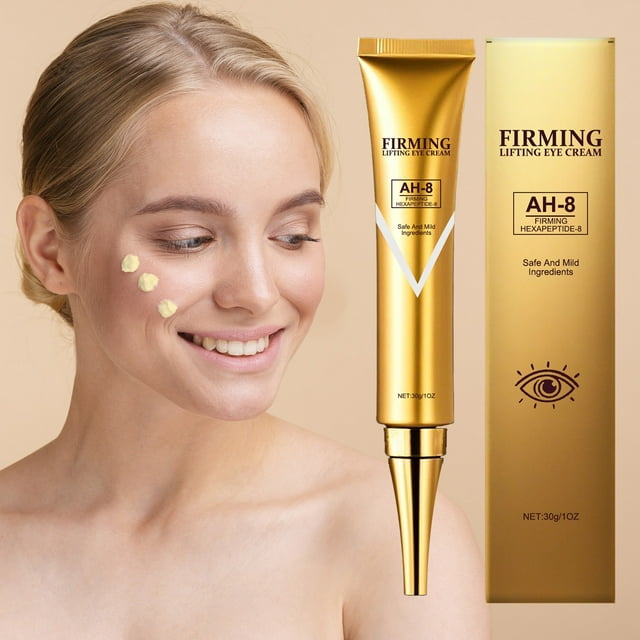 Crema Reafirmante Antiarrugas para El Contorno de Ojos | Hidrata y Reduce Las Líneas de Expresión | 30 G | Nutrientes Ah-8 | Reduce Las Ojeras | Suaviza Las Arrugas | No Grasa