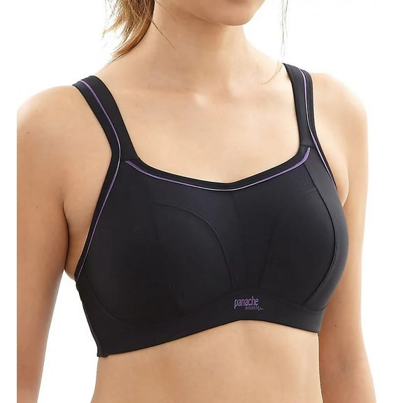 Panache BLACK Non Wired Wireless Sports Bra, US 30L, UK 30HH