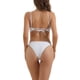 thumbnail image 3 of Conjuntos de bikini de anillo O de mujer INSPIRE CHIC de 2 piezas, cintura alta, tirantes ajustables, traje de baño, talla X-Large, blanco, 3 of 5