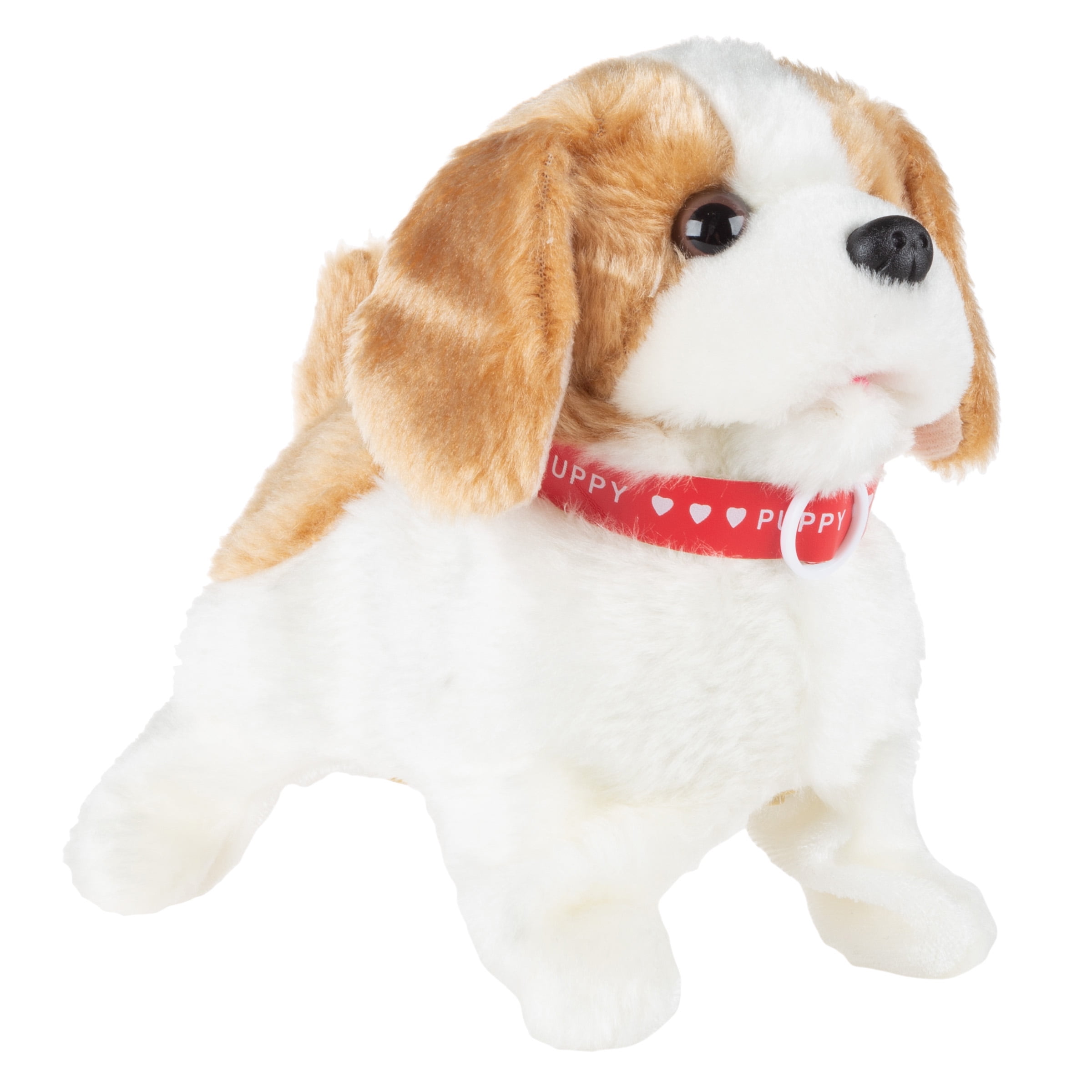 Puppy Dog Battery Operated Sound Barking Walking Wagging Xmas Gift White Yellow 