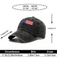 thumbnail image 3 of Minjewel Unisex Retro Baseball Cap Distressed Washed Casual Hat With Flag Letter Print "We The People" Vintage Style For Everyday,Khaki, 3 of 6