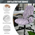 thumbnail image 3 of SCRAWLGOD Lavender Violet Set of 3 Dustproof Office Chair Slipcover with Arm Protector Crease Resistant Swivel Chair Slipcovers Breathable Rotating Chair Cover, S, 3 of 7