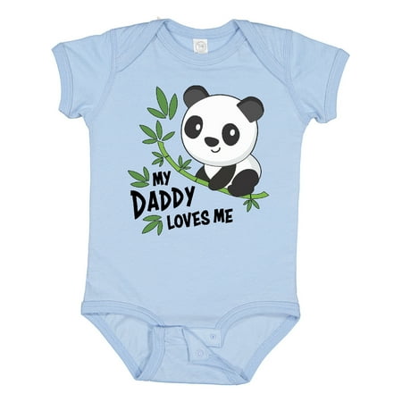 

Inktastic My Daddy Loves Me- Cute Panda Gift Baby Boy or Baby Girl Bodysuit