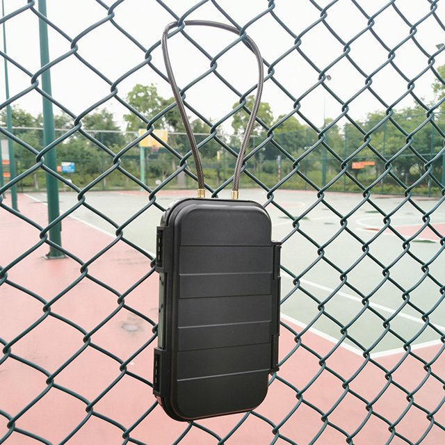 Key Lock Box Key Security Box Beach Case 4 Digit Combination Portable Sports Key Black