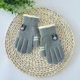 thumbnail image 1 of Guantes de invierno para niños, guantes de montar al aire libre para hombres y mujeres, guantes de punto gruesos y cálidos con forro polar para niños, 1 of 5