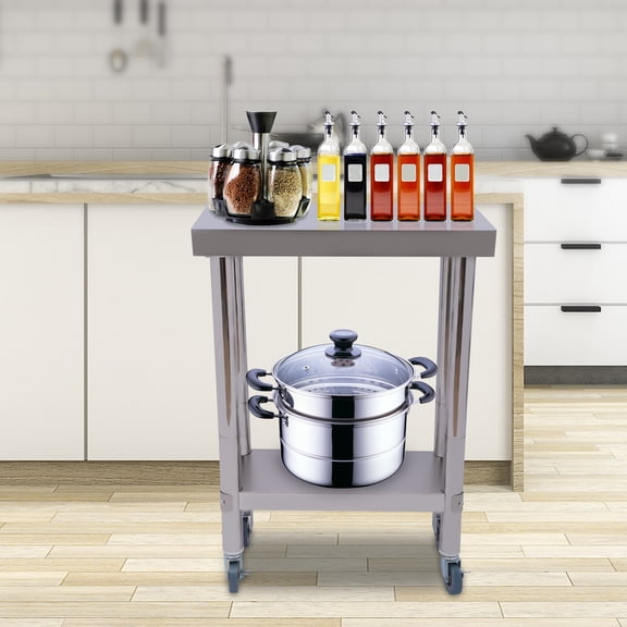 Stainless Steel Table for Prep&Work, Commercial Food Prep Worktable with Undershelf for Restaurant, Home