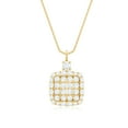 thumbnail image 2 of Rosec Jewels 1/2 CT Square Diamond Cluster Pendant in Gold for Women, 18K Yellow Gold, 2 of 8