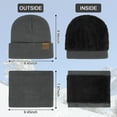 thumbnail image 2 of KOITHOT 5 Pcs Winter Beanie Hat Scarf Touchscreen Gloves Set with Wool Socks for Men Women Gray, 2 of 6
