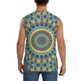 thumbnail image 4 of Gaeub Round Mandala1 Men's Sleeveless Muscle Shirts Workout Tank Tops, Odor Protection and Comfortable - X-Large, 4 of 8