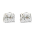 thumbnail image 2 of fastboy Large Capacity Cosmetic Storage Bag - Store All Makeup In One Place Choose Multiple Colors Marblingwhite silver 2Set, 2 of 6