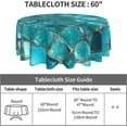 thumbnail image 6 of Turquoise Tablecloth 60 Inch Round Waterproof Tablecloth Rustic with Wrinkle Resistant Blue Turqouise Table Cloth for Party, Picnic, Tabletop, Dining Room, Decorative Patio, 6 of 6