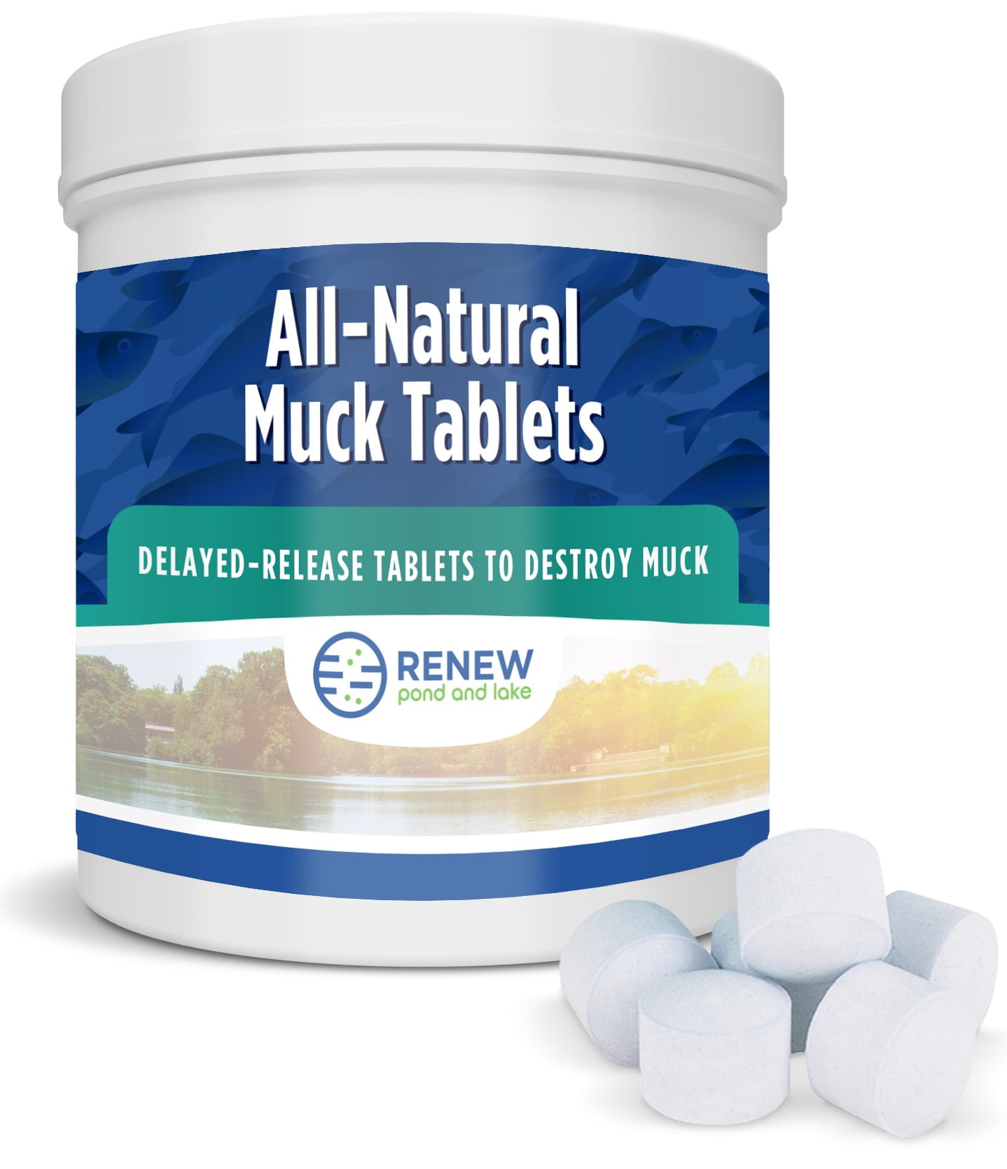 Renew Pond & Lake AllNatural Muck Tablets Pond Sludge Pellets 2.2