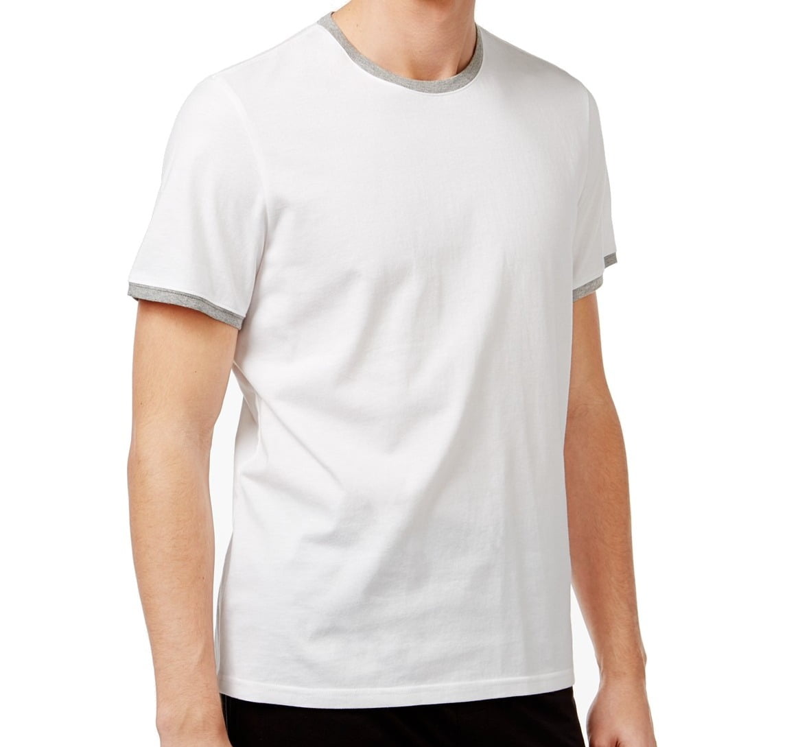 Bar III - BAR III Grey Mens Large Basic Ringer Crewneck Tee T-Shirt - Walmart.com - Walmart.com