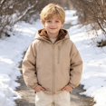 thumbnail image 2 of Toddler Boys Hooded Winter Jacket Lined Warm Zip Up Coat Water Outerwear with Pockets for Kids 18 Months‑8 Years, 2 of 8
