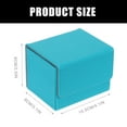 thumbnail image 2 of TABLZONE Sky Blue PU Card Desk Box Games Cards Organizer Durable Scratch Resistant Storage for Poker and Trading Cards, 2 of 5