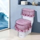 thumbnail image 4 of European Lace Toilet Cover With Zipper 3 Piece Bathroom Decorative Toilet Tank Cover, 4 of 6