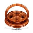 BNisBM, Handmade Wooden Carved Fruit Plate Wooden Fruit Foldable Dried