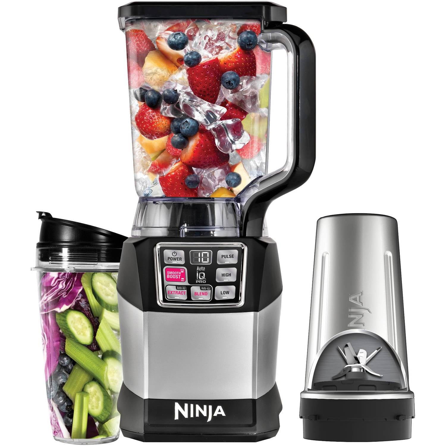Ninja 24 Ounce Auto IQ Compact Blender System with Nutri Ninja Cups ...
