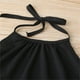 thumbnail image 5 of Odeerbi 1-14 Años Chicos Niñas Verano Sin Espalda Algodón Sudadera Halter Romper Color Sólido Casual Camisola Overalls Bib Pantalones Generales, 5 of 8