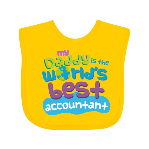 Inktastic My Daddy is the Worlds Best Accountant Boys or Girls Baby Bib