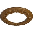 thumbnail image 3 of Ekena Millwork 12 1/4"OD x 7 1/2"ID x 7/8"P Ribbon with Bow Ceiling Medallion (Fits Canopies up to 7 1/2"), Hand-Painted Smokey Topaz, 3 of 6