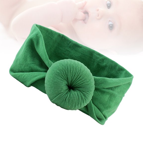 WRITWAA Infant Headbands Cotton Headbands Deep Green for Daily Life 1Pack