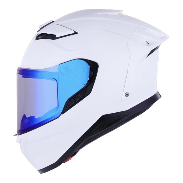 Casco Bkr Falcon Negro Mate Mica Morada Cerrado Svs Morado blanco XL