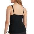 thumbnail image 2 of Dani Solids Plunge Tankini Top Swimsuit, 2 of 5