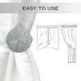 thumbnail image 3 of Evideco French Home Goods Curtain Holdbacks Set of 2 Metal Curtain Tiebacks – Elegant Round Design Clips – Chrome, 3 of 5