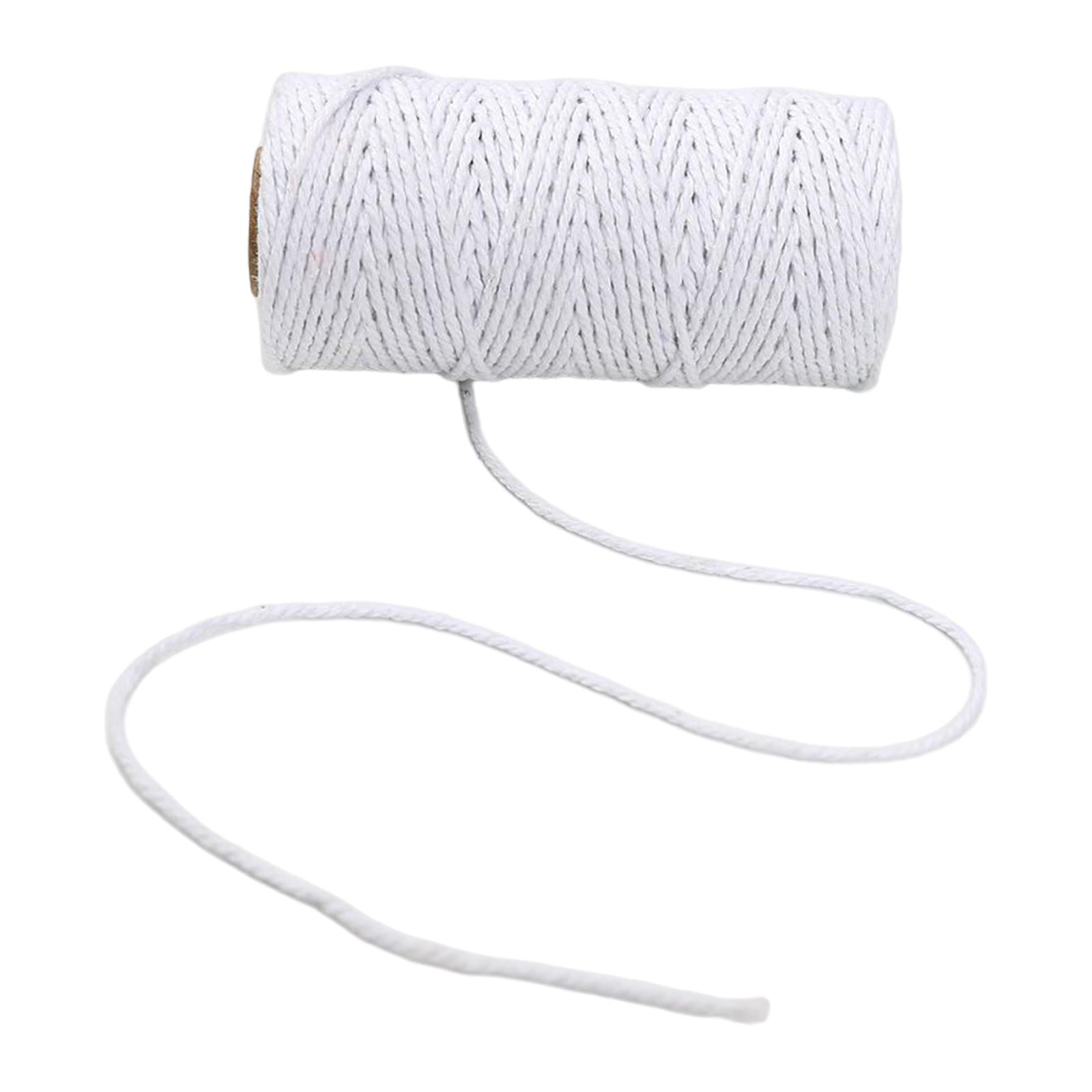 100 Meter/Roll Macrame Cord Rope Packing String for Crafts Home Artworks  Cooking White 
